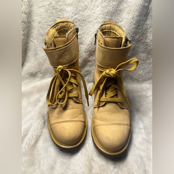 Timberland Kori Park Womens Size 7 Wheat Nubuck Suede Leather 6in Lace Up Heel - Picture 2 of 7